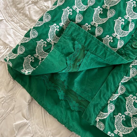 Anthropologie Floreat Cockadoodle Rooster Embroidered Dress - Picture 4 of 5